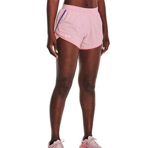 Under Armour Women's Light Pink Athletic Shorts - Small
